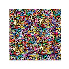 ARTWORK BY PATRICK-COLORFUL-8 Small Satin Scarf (Square)