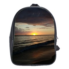 Sunset On Rincon Puerto Rico School Bag (large) by StarvingArtisan