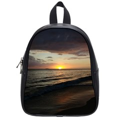 Sunset On Rincon Puerto Rico School Bag (small) by StarvingArtisan