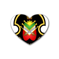 Shield Of The Imperial Iranian Ground Force Rubber Coaster (heart) 