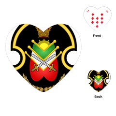 Shield Of The Imperial Iranian Ground Force Playing Cards (heart)  by abbeyz71