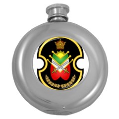 Shield Of The Imperial Iranian Ground Force Round Hip Flask (5 Oz) by abbeyz71