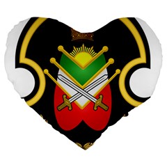 Shield Of The Imperial Iranian Ground Force Large 19  Premium Heart Shape Cushions by abbeyz71