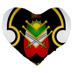 Shield Of The Imperial Iranian Ground Force Large 19  Premium Flano Heart Shape Cushions by abbeyz71