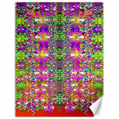 Flower Wall With Wonderful Colors And Bloom Canvas 18  X 24   by pepitasart