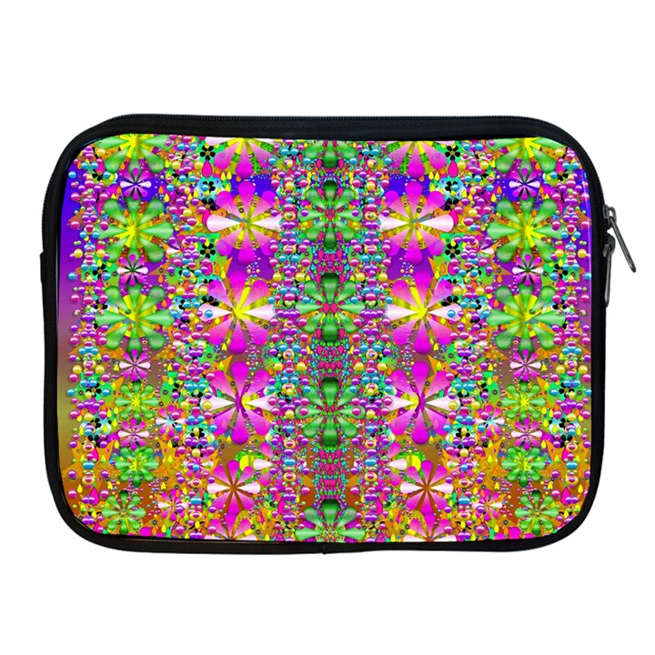 Flower Wall With Wonderful Colors And Bloom Apple iPad 2/3/4 Zipper Cases