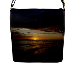 Sunset On Rincon Puerto Rico Flap Messenger Bag (l)  by StarvingArtisan