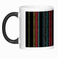 Multicolored Dark Stripes Pattern Morph Mugs by dflcprints