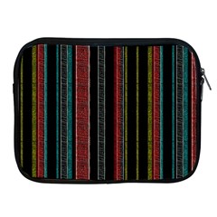 Multicolored Dark Stripes Pattern Apple Ipad 2/3/4 Zipper Cases by dflcprints