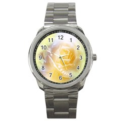 Beautiful Yellow Rose Sport Metal Watch by FantasyWorld7