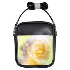 Beautiful Yellow Rose Girls Sling Bags by FantasyWorld7