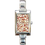 Abstract Textured Grunge Pattern Rectangle Italian Charm Watch Front