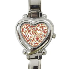 Abstract Textured Grunge Pattern Heart Italian Charm Watch by dflcprints