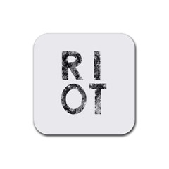 Riot Rubber Coaster (square)  by Valentinaart