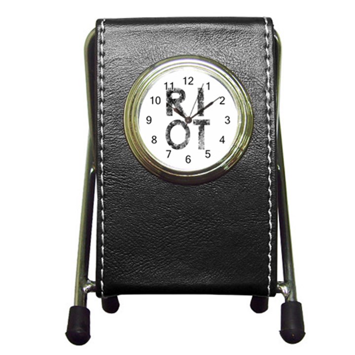 Riot Pen Holder Desk Clocks