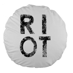 Riot Large 18  Premium Round Cushions by Valentinaart