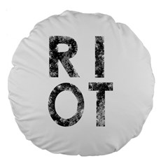 Riot Large 18  Premium Flano Round Cushions by Valentinaart