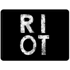 Riot Double Sided Fleece Blanket (large)  by Valentinaart