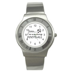 Football Fan  Stainless Steel Watch by Valentinaart
