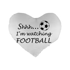 Football Fan  Standard 16  Premium Heart Shape Cushions by Valentinaart