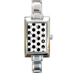 Football Rectangle Italian Charm Watch by Valentinaart