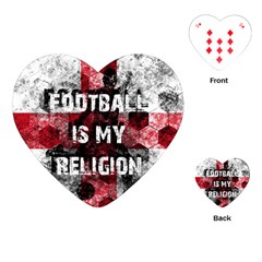 Football Is My Religion Playing Cards (heart)  by Valentinaart