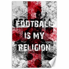 Football Is My Religion Canvas 24  X 36  by Valentinaart