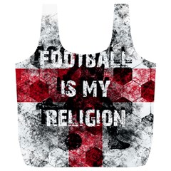 Football Is My Religion Full Print Recycle Bags (l)  by Valentinaart