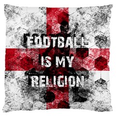 Football Is My Religion Large Flano Cushion Case (two Sides) by Valentinaart