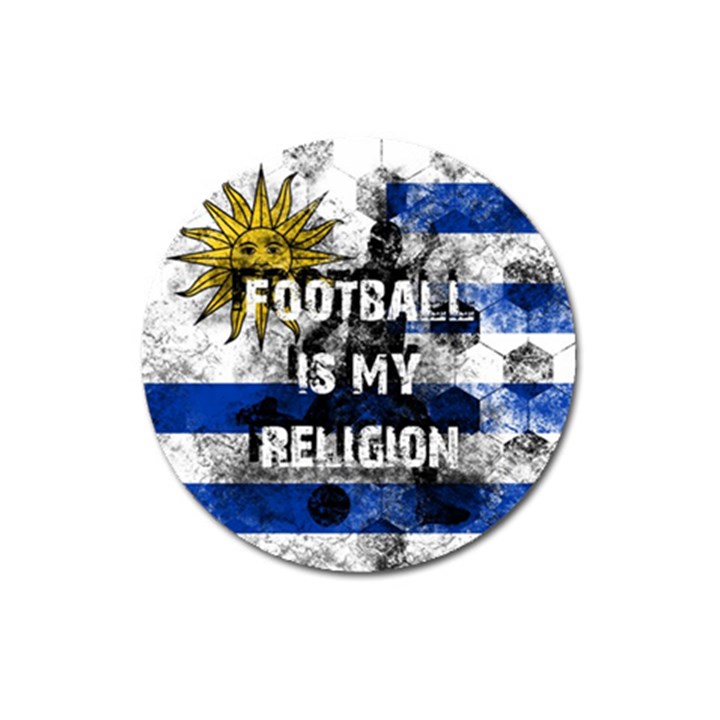 Football is my religion Magnet 3  (Round)