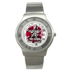 Football is my religion Stainless Steel Watch