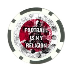 Football is my religion Poker Chip Card Guard