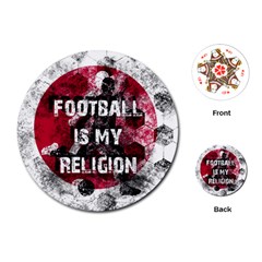 Football Is My Religion Playing Cards (round)  by Valentinaart