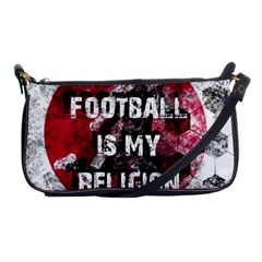 Football Is My Religion Shoulder Clutch Bags by Valentinaart