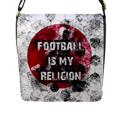 Football Is My Religion Flap Messenger Bag (l)  by Valentinaart