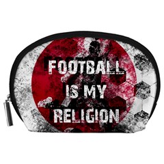 Football is my religion Accessory Pouches (Large) 