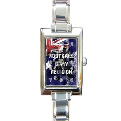 Football Is My Religion Rectangle Italian Charm Watch by Valentinaart