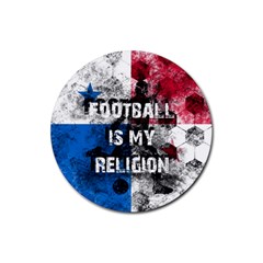 Football Is My Religion Rubber Coaster (round)  by Valentinaart