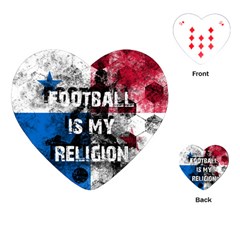 Football Is My Religion Playing Cards (heart)  by Valentinaart