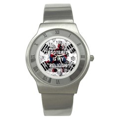 Football Is My Religion Stainless Steel Watch by Valentinaart