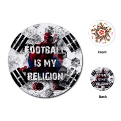 Football Is My Religion Playing Cards (round)  by Valentinaart