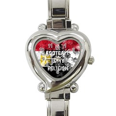 Football Is My Religion Heart Italian Charm Watch by Valentinaart