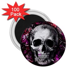 Skull 2 25  Magnets (100 Pack)  by Valentinaart