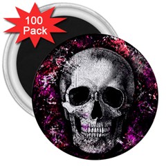 Skull 3  Magnets (100 Pack) by Valentinaart