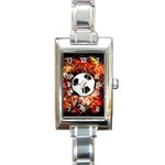 Football  Rectangle Italian Charm Watch Front