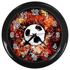 Football  Wall Clocks (black) by Valentinaart