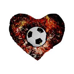 Football  Standard 16  Premium Heart Shape Cushions by Valentinaart