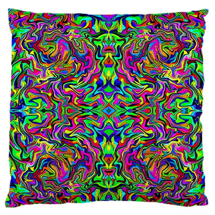 COLORFUL-15 Large Flano Cushion Case (One Side)