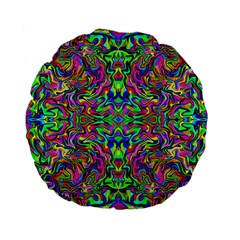 Colorful-15 Standard 15  Premium Flano Round Cushions by ArtworkByPatrick