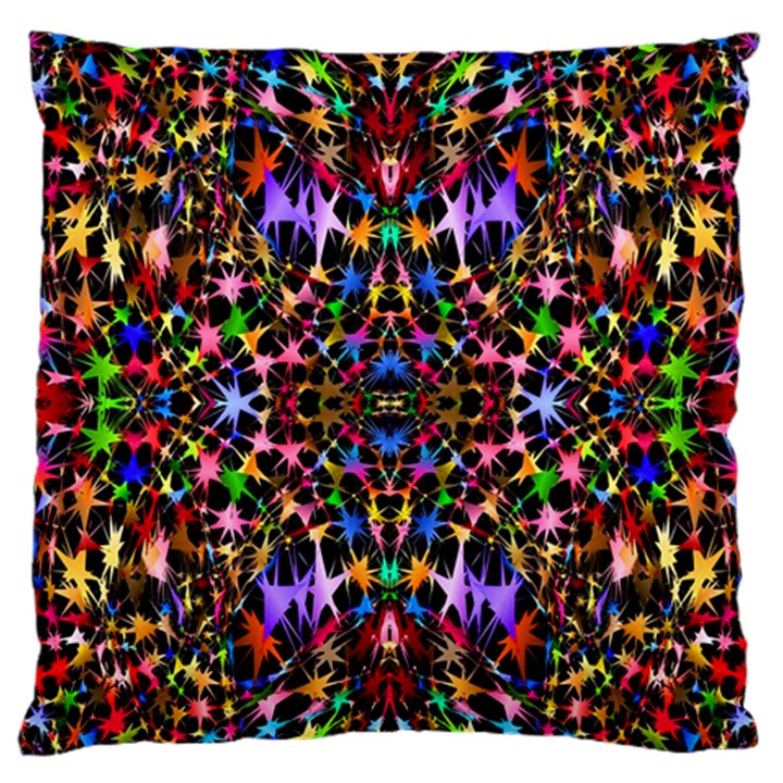 COLORFUL-16 Large Flano Cushion Case (One Side)